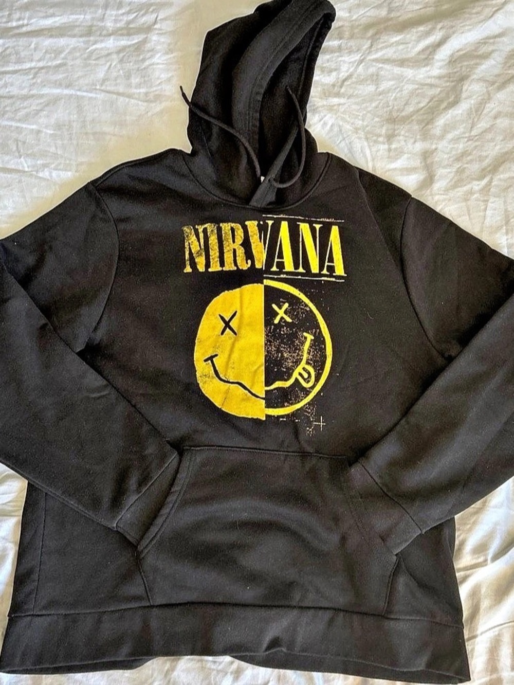 Old Navy Graphic Hoodie in Black & Yellow Size XXL